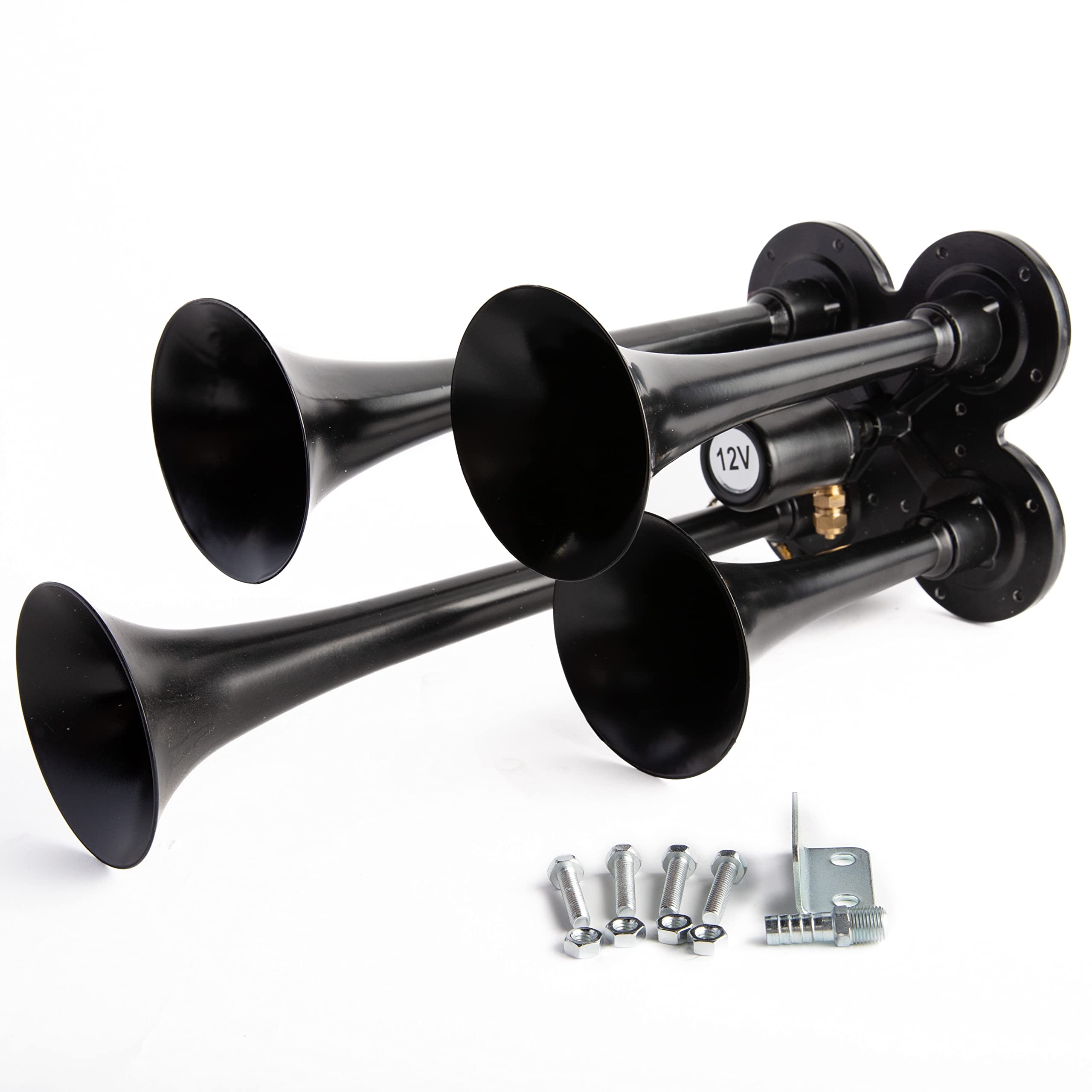 Amazon.com: Viking Horns | Four Trumpet Air Horn (Black